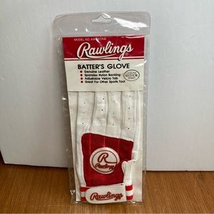 RAWLINGS  Batters Glove Right Only - Leather - Spandex Back - V-closure NEW Med.